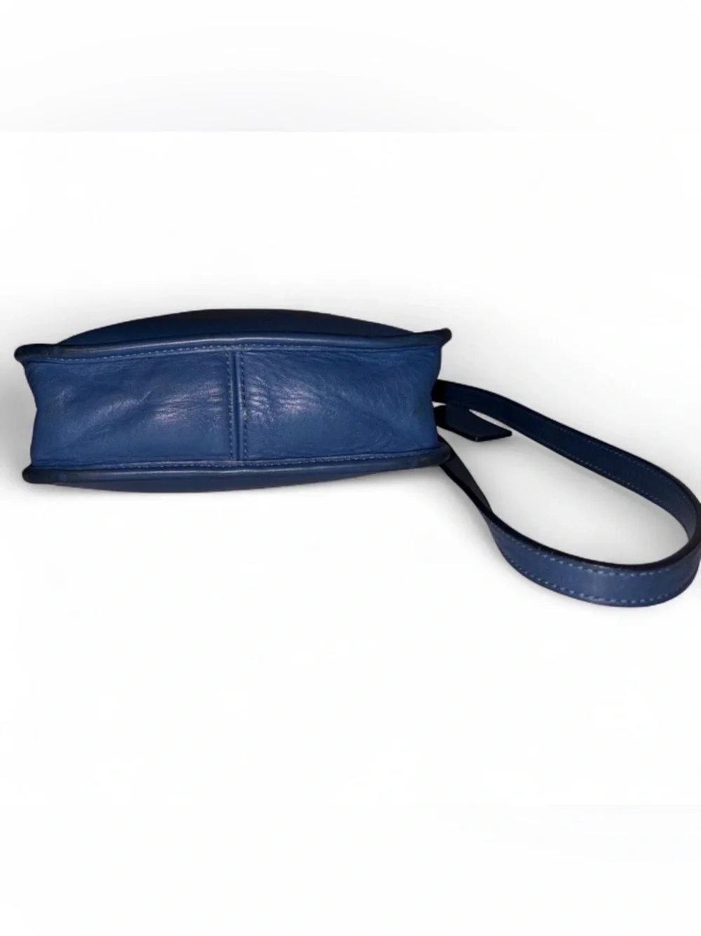 Vintage Coach Mini Janice Bag 6610 Blue Leather Zip Crossbody Shoulder Purse USA - Picture 2 of 8